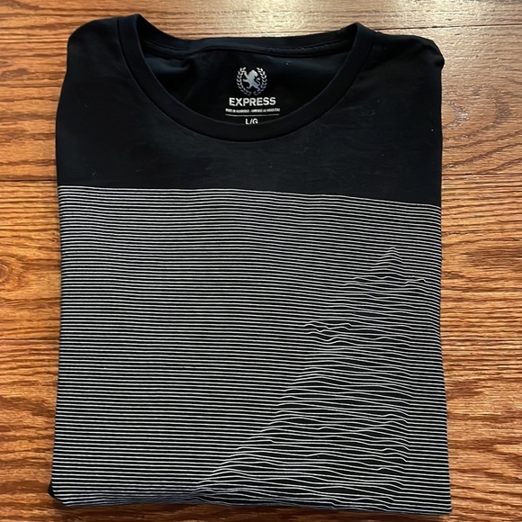 Express MENS WOLF 3D print tee shirt short sleeve blank white geometric size L - Picture 1 of 9